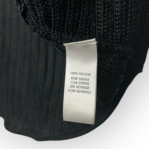 Calvin Klein Black Shrug Cardigan with Ribbed Knit Texture L - Picture 5 of 5